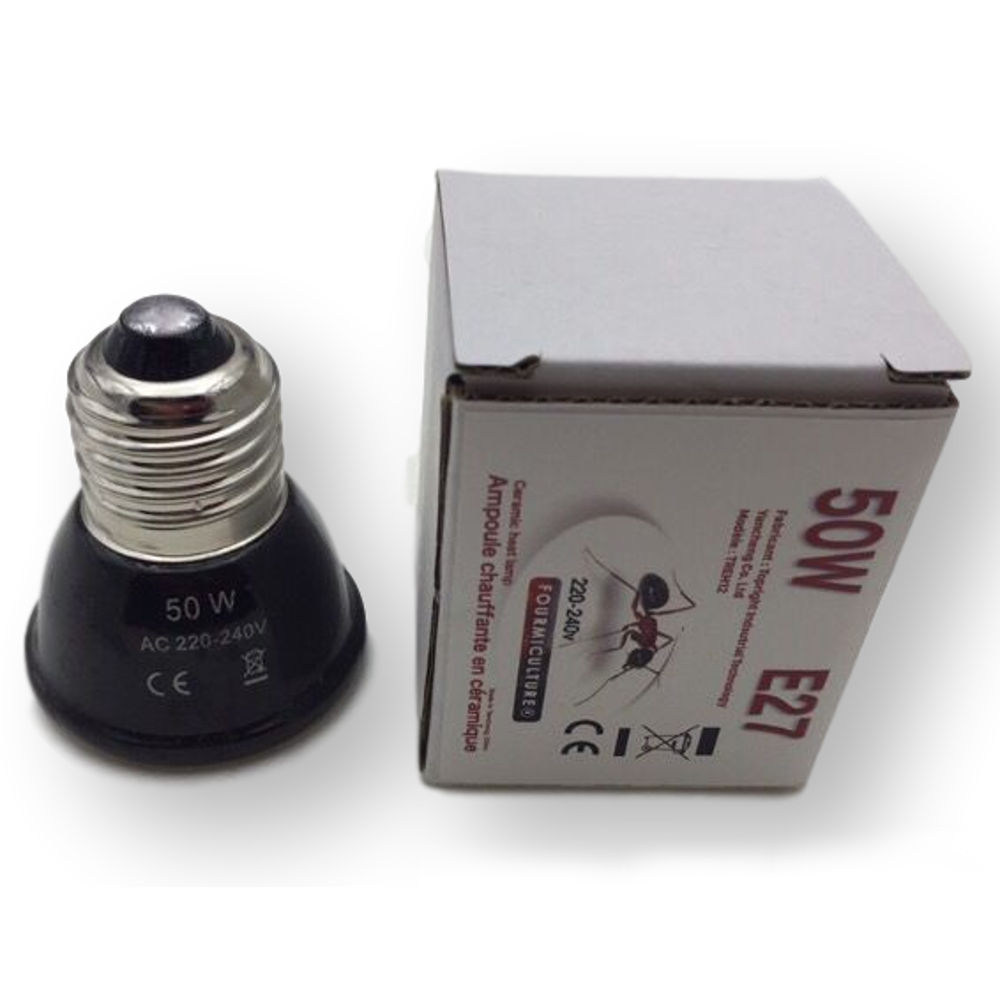 Mini-Ampoule Céramique chauffante 50w E27 - Fourmiculture