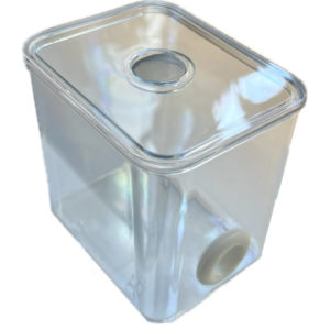 Diameter 16mm ADC crystal plastic 9x7cm with cover