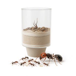 Kit Messor barbarus et Fourmilière Ant Caver 12x10cm